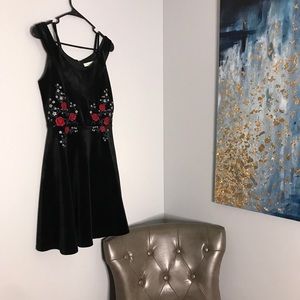 Velvet Embroidered Franchesca’s Dress